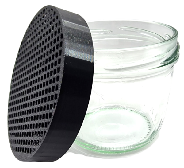 Laichfallen-Set (Glas + Aufsatz schwarz)