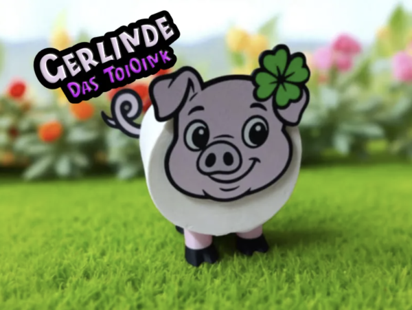 ToiOink Gerlinde Toilettenpapierhalter Schwein WC